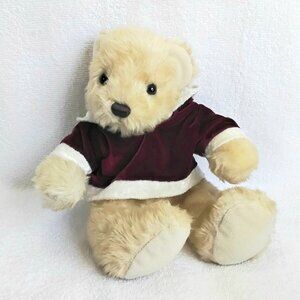 3/$30 Teddy Bear with Red/White Hooded Top 8" Sitting by English Buttler!!